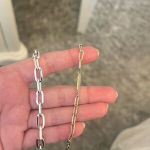 Silver and gold bracelet